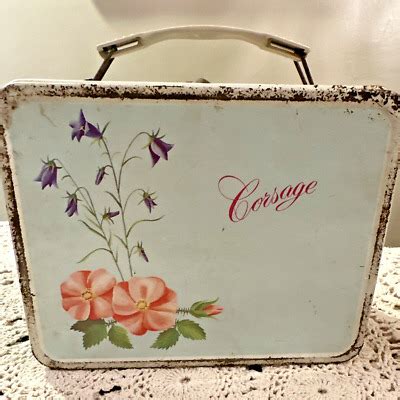 Vintage Corsage Metal Lunchbox by THERMOS 1964 Corsage